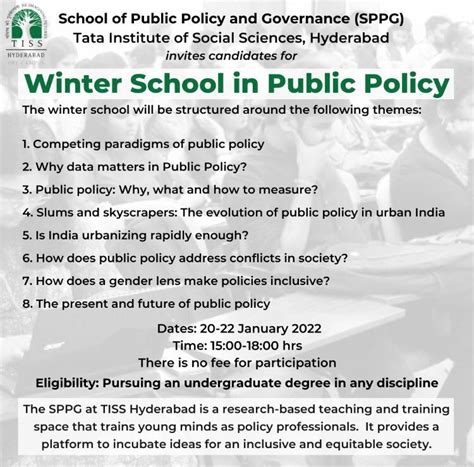 Winter School in Public Policy (Online): 20-22 January | Hyderabad Off-Campus