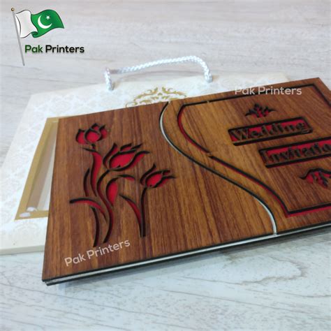 wd14 wooden wedding cards - Pak Printers