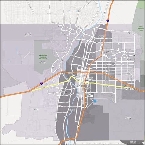 Albuquerque Zip Code Map - GIS Geography