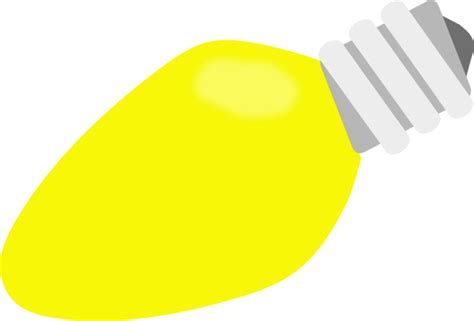 Yellow Christmas Lightbulb Clip Art at Clker.com - vector clip art online, royalty free & public ...