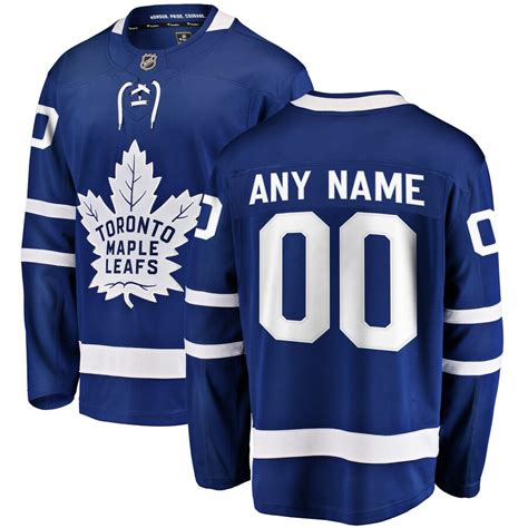 Toronto Maple Leafs Fanatics Branded Home Breakaway Custom Jersey - Blue