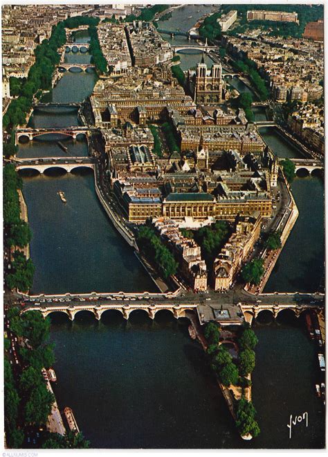 Paris-Ile de la cité aerial, 1970-1972 Paris and Île-de-France - France ...