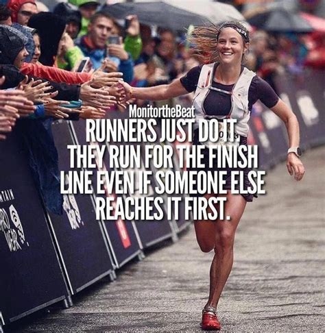 Runners run for the finish line even if someone else reaches it first ...