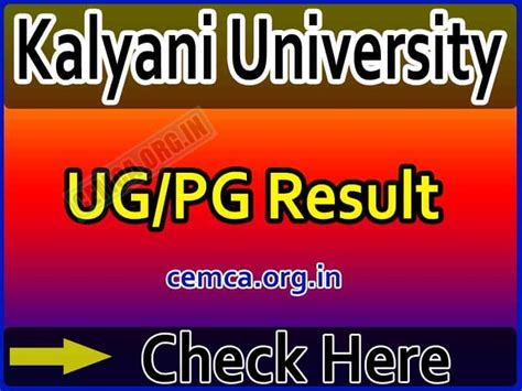 Kalyani University Result 2024 klyuniv.ac.in UG/PG Exam Results Available at klyuniv.ac.in