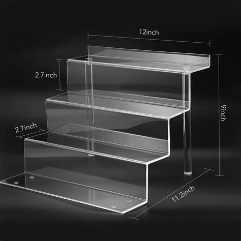 Buy Clear Acrylic Display Riser Shelf for Funko POP, Perfume Makeup Organizer and Amiibo Action ...