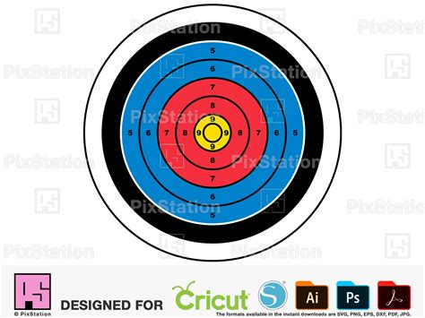 Bullseye Svg, 12x12, Target Shooting, Printable Shooting Target, Printable Digital, Darts ...