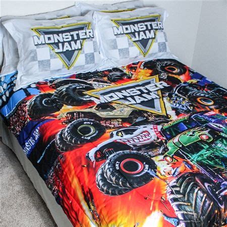 Monster Jam Full Bedding Set | Monster truck bed, Full bed, Bed