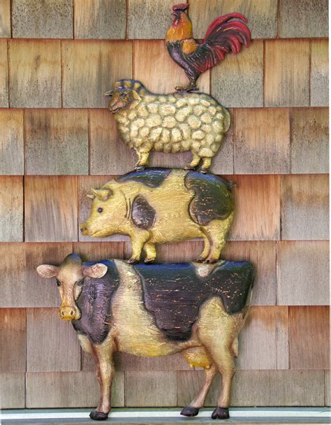 Tin Farm Animal Sign - TheHolidayBarn.com