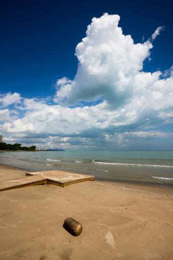 Chicago South Shore Beach With Float Stock Photo - Download Image Now ...