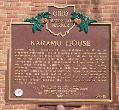 Karamu House Historical Marker