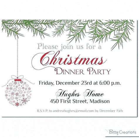 Christmas Party Invitation Blank Template