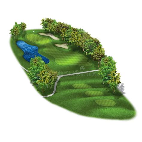 3D Golf Course Hole Layouts. Par three golf hole with green flag , #Aff, #Layouts, #Par, #Golf ...