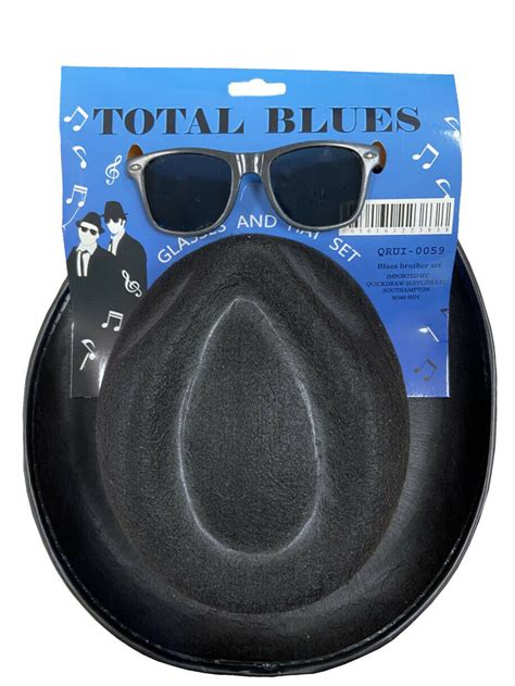 Blues Brothers Fancy Dress Costume - Hat & Sunglasses Set