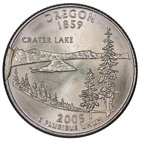 2005-P Oregon State Quarter - Retained Cud/Die Break - Uncirculated