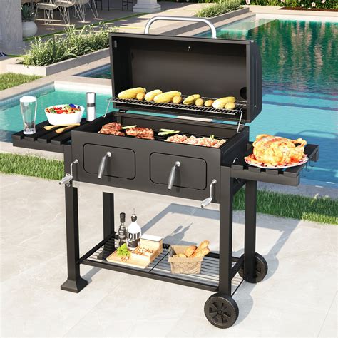 Sophia & William 34-inch BBQ Charcoal Grill Outdoor Portable Barbecue ...