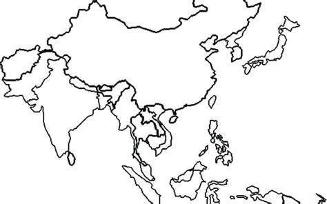 Blank Map Of Asia Printable