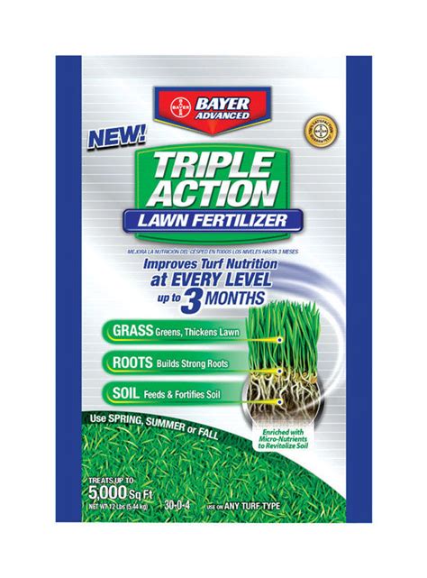 Bayer Advanced Triple Action Lawn Fertilizer Spring/Summer/Fall All ...