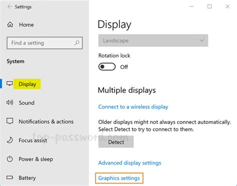 Graphics Settings Windows 10