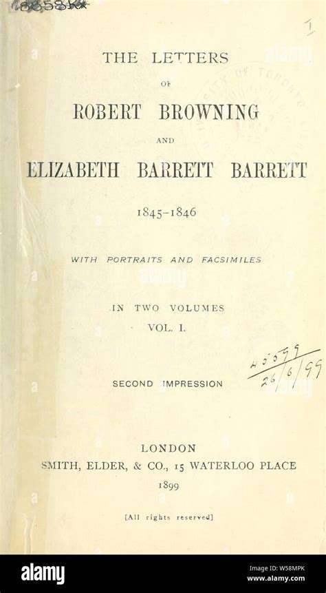 Letters of Robert Browning and Elizabeth Barrett Barrett, 1845-1846 : Browning, Robert, 1812 ...