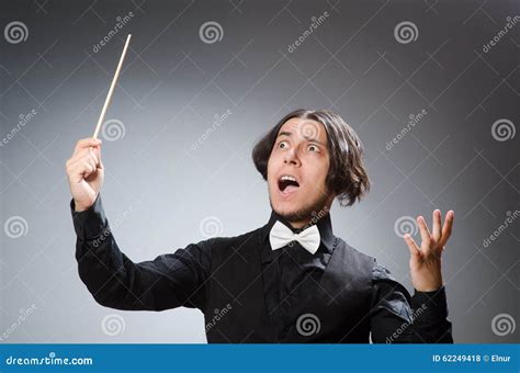 The Funny Conductor in Musical Concept Stock Photo - Image of humor ...