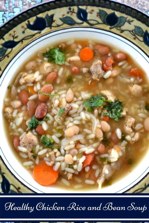 A Healthy Chicken Rice and Bean Soup Your Family Will Love