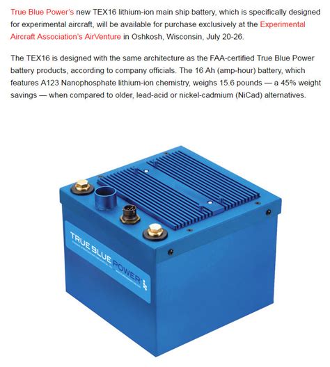 Maintenance & Avionics - Lithium battery in aircraft