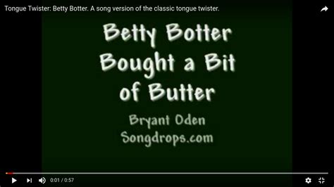 Betty Botter | Tongue twisters, Songs, Twister