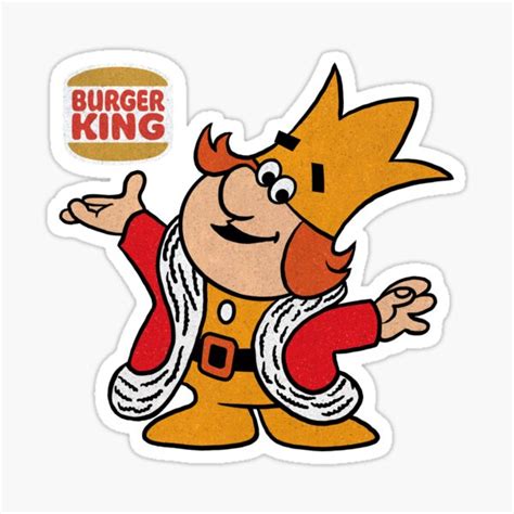 " Defunct 1980s Burger King Mascot Character and Logo" Sticker by ...