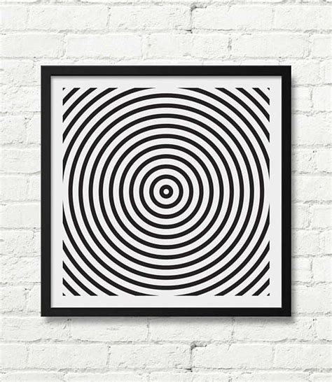 Optical Illusion Art Black and White Art Print Abstract Wall | Etsy | Optical illusions art ...