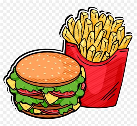 Free Clipart With Burgers And Fries