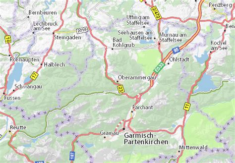 MICHELIN Oberammergau map - ViaMichelin