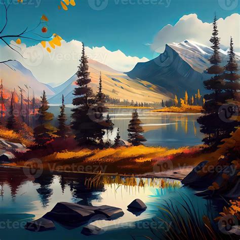 Landscape Art - Ai Generated 22416549 Stock Photo at Vecteezy