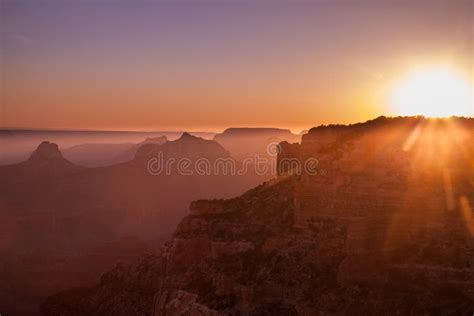 North Rim Grand Canyon Sunrise Stock Photo - Image of southwest ...