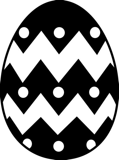 Easter Egg Silhouette - Easter Egg Vector Black And White Clipart - Full Size Clipart (#4475 ...