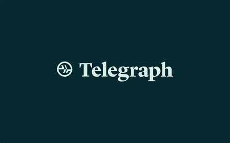 the telegraph logo is shown on a black background with white letters ...