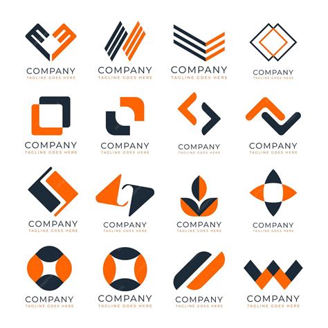 Premium Vector | Free vector company logo set design ideas