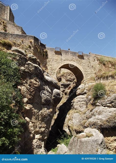 Arab Bridge at Ronda, Malaga, Andalucia Stock Photo - Image of bridge ...