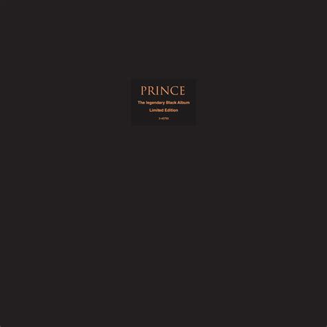 Prince Official Discography: The Black Album - Prince Studio Albums