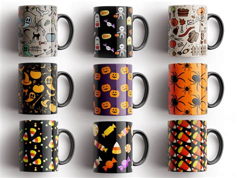 14 Halloween MUG TEMPLATES Digital download sublimation mug | Etsy