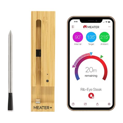 Meater Plus - 50m Long Range Smart Wireless Thermometer - Smokin BBQ