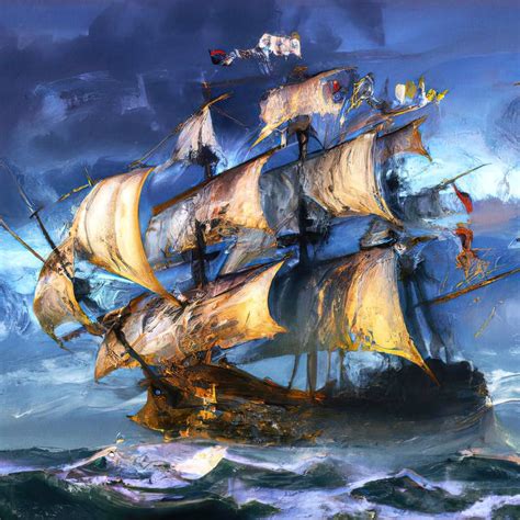 Ancient Spanish Galleon Painting by Andrea Mazzocchetti | Saatchi Art