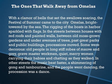 PPT - The Ones Who Walk Away from Omelas PowerPoint Presentation, free download - ID:2242690