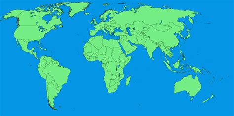World Map Countries Outline High Resolution