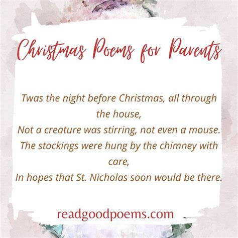 Christmas Poems for Parents to Share and Enjoy