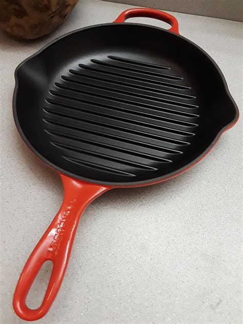 Le Creuset #26 cast Iron skillet grill $1.99 : ThriftStoreHauls