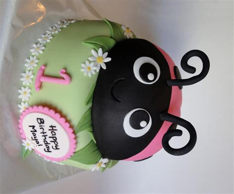 Pink Ladybug Cake - CakeCentral.com