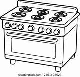 Gas Stove Line Art Coloring Book Stock Vector Royalty Free 2401102523  sketch template