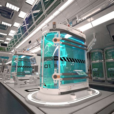 Sci Fi Big Interior Laboratory 3D model | Futuristic technology, Futuristic interior, Sci fi ...