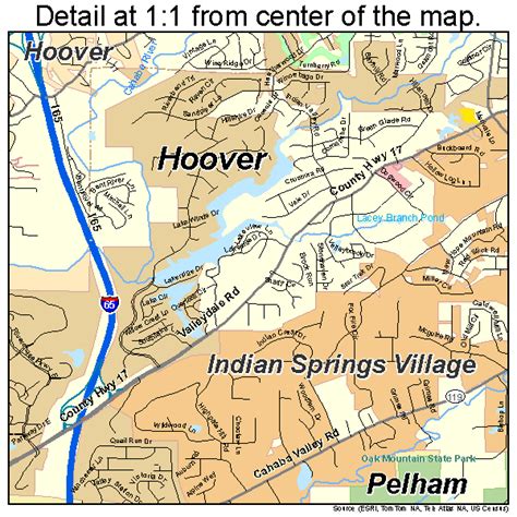 Hoover Alabama Street Map 0135896