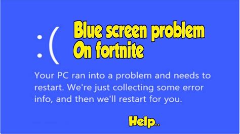 Fortnite causing blue screen? Need help. - YouTube